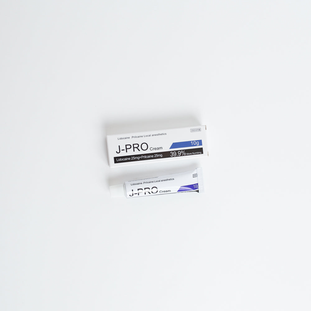 J-Pro Tattoo Numbing cream, topical anesthetic, topical analgesic, lidocaine cream top view